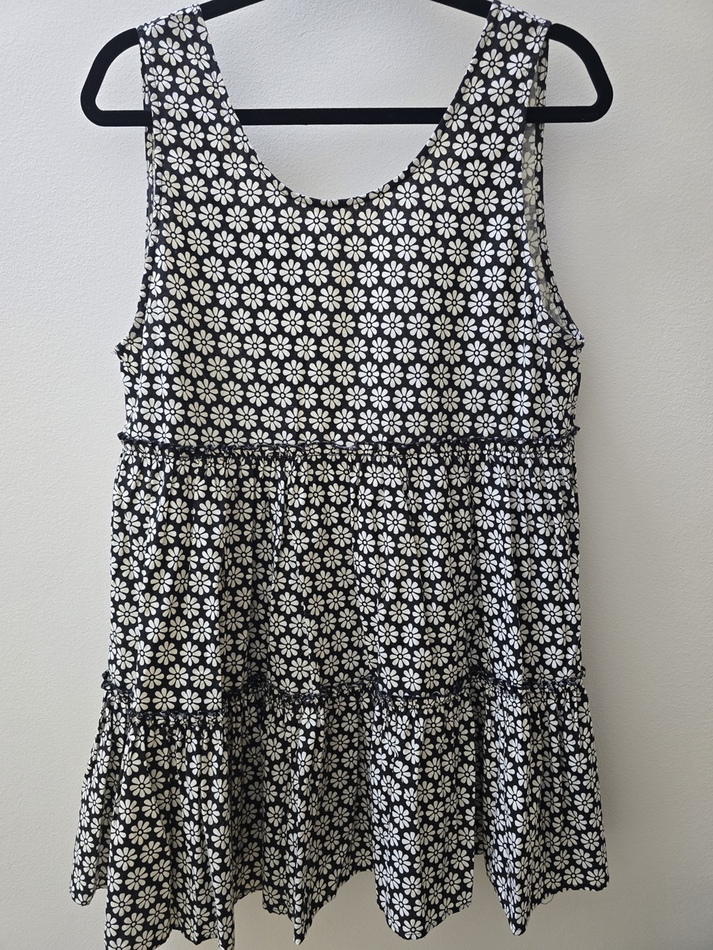 By Together Black and White Floral Tiered Sundress